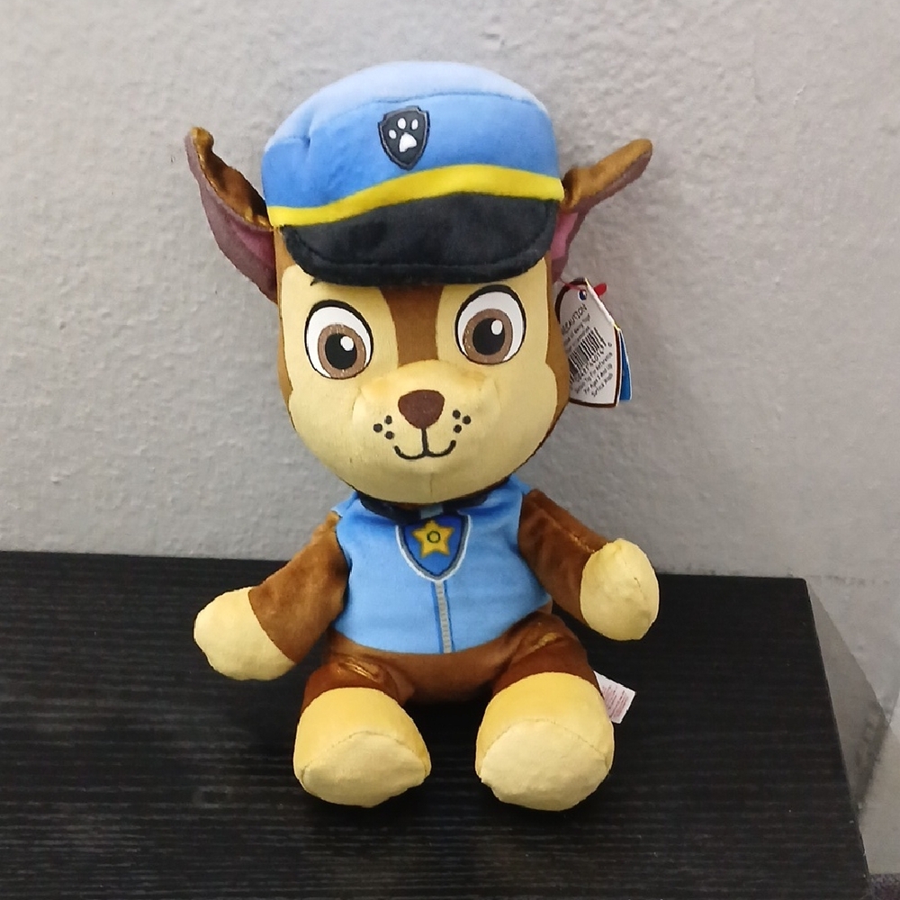 Paw Patrol Chase Plush in Blue, Brown & Yellow Outfit